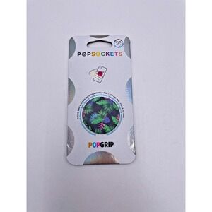 Miami Nights Pop Socket Holder Phone Stand PopGrip Palm Tree Neon. NEW